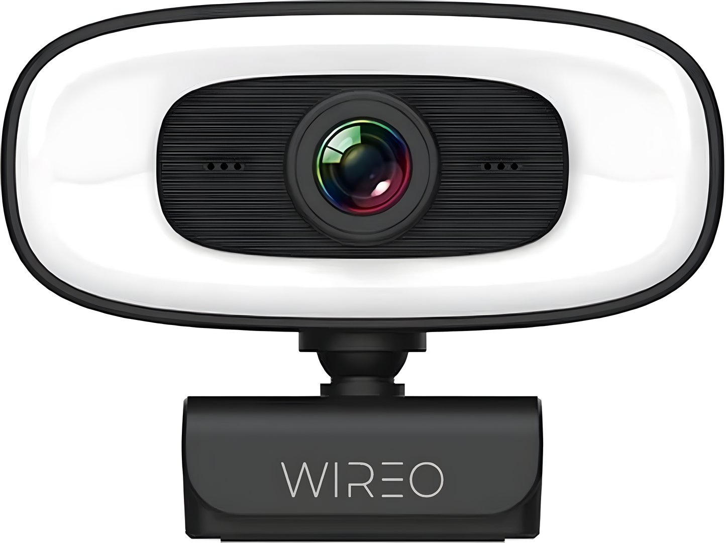 WiREO Vision Pro™ Webcam with Ring Light - 4K Full HD - Plug & Play - Built-in Microphone