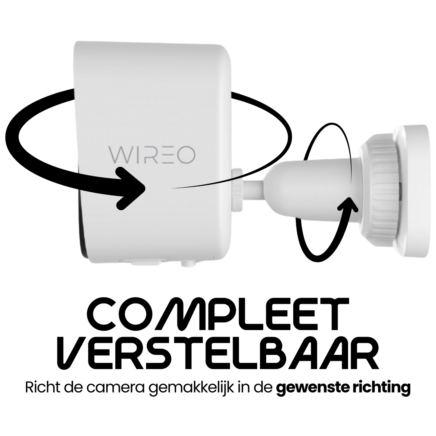Caméra IP extérieure rechargeable WiREO SecureView™ - Caméra de sécurité sans fil - Suivi de mouvement - Micro et haut-parleur intégrés - Carte SD et stockage cloud possibles - Vision nocturne - Batterie intégrée 5000mAh